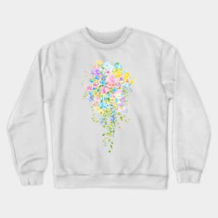 pink and blue bridal bouquet Crewneck Sweatshirt